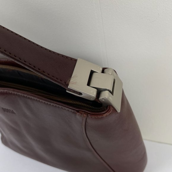 Dorsa Red‎ Brown Leather Shoulder Bag Purse 12 x 8 - Picture 4 of 10